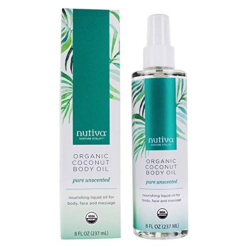 Nutiva Organic Coconut Body Oil, Unscented 8 Oz