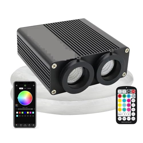 Kit techo solar RGBW 32W con doble color y fibra óptica para iluminar el interior del coche