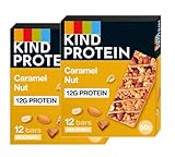 KIND Protein Bars, Gluten Free Snack Bars, Caramel Nut, High Fibre, Healthy Snack, Source of Protein, No Artificial Colours, Flavours or Preservatives, Multipack 24 x 50g