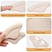 4 Pairs Heel Pads Heel Grips Liner for Loose Shoes, Heel Cushion Pads Heel Inserts for Shoe Too Big Men Women- Ultra Soothing Heel Protectors for Heel Pain, Heel Slipping, Blisters, Friction