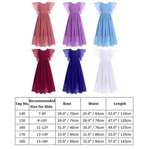 Vestido de gasa para boda infantil con cinturón elegante y falda fluida 7