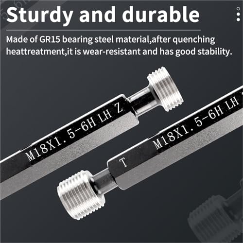 1PCS 6H M2LH-M16LHX0.25/0.4/0.45/0.5/0.6/0.7/0.75/0.8/1.0/1.25/1.5 Steel Gauge Metric Fine Tooth Left Hand Thread Plug(M6X1.0-LH) miniatura 3