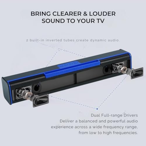Sonicbar SoundFusion Elevate Your Audio Experience with 10W RMS Power, USB and TF Inputs, Bluetooth 5.0 Connectivity, Mobile Holder - Immerse Yourself in Crystal Clear Sound (Any Colour)