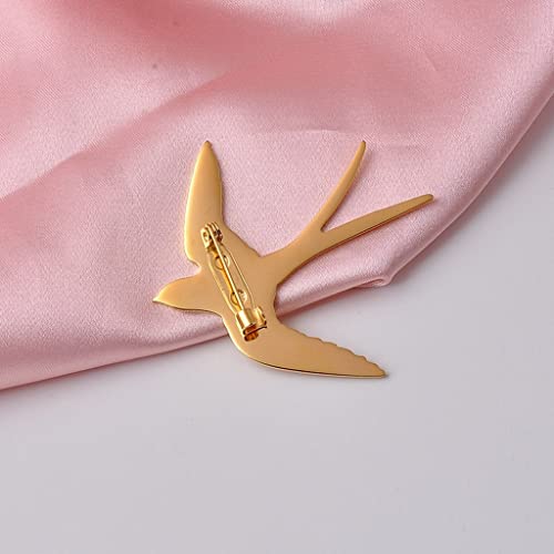 Broche broches simples for femmes en acier inoxydable doré or - 5