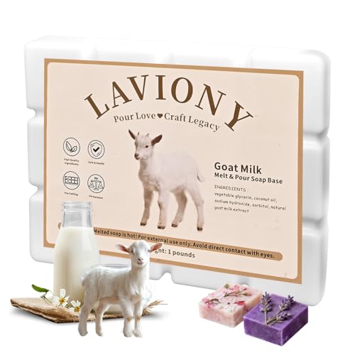 Soap Base - Moisturizing Melt Pour Soap Base Pre-Cut Sensitive Skin Safe No Artificial Color or Fragrance Vegan&Cruelty-Free SLS/SLES Free Organic Soap Base (16 Ounce (Pack of 1) Goat Milk)