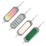 MiOYOOW 4PCS Fishing Flasher, 4.5in Reflective Bait Flashers, Sling Blade Dodger Lures for Trout, Salmon, Pike, Walleye, Bass