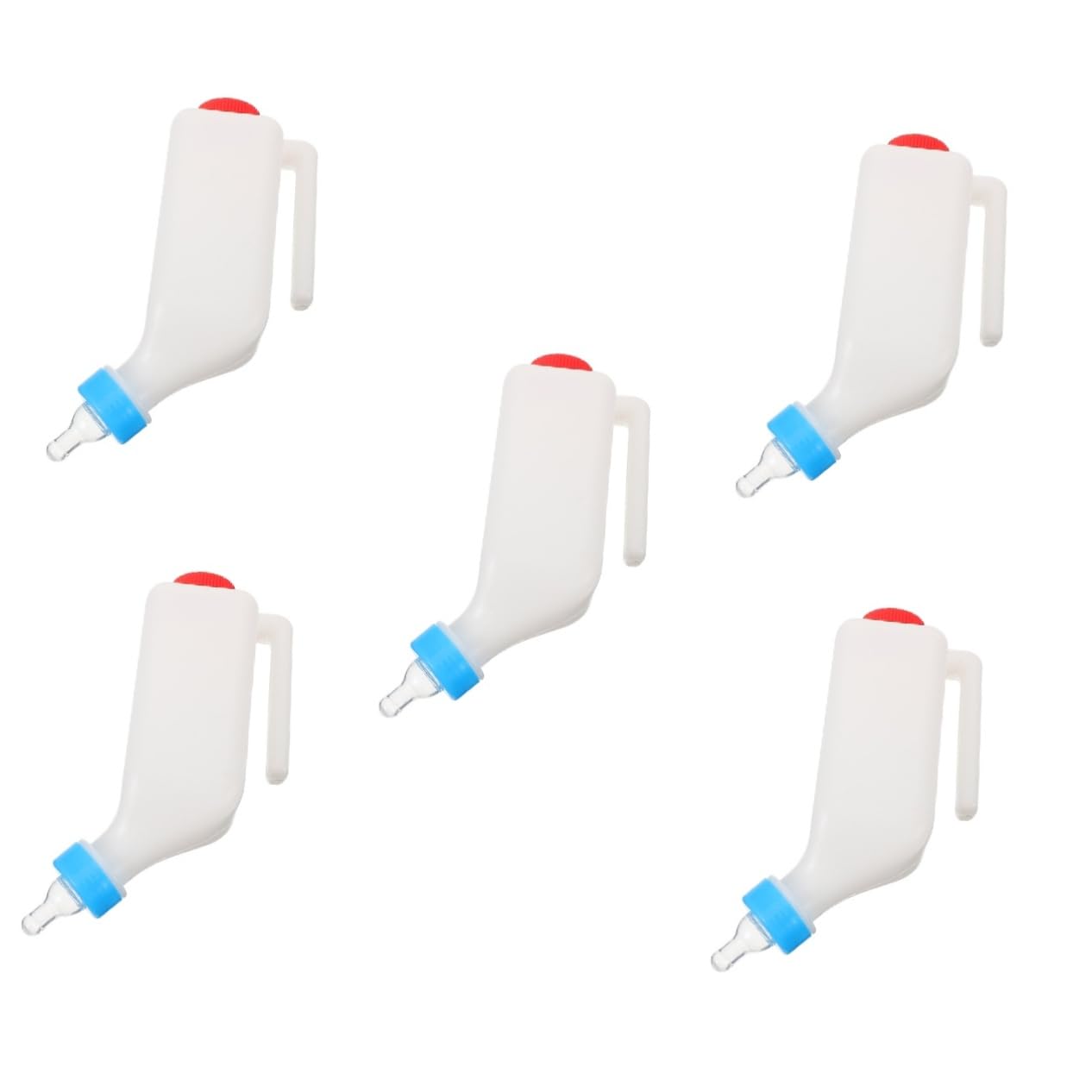 BESPORTBLE 5 Piezas Botella De Pet Cerdito Pequeña Botella De Leche De Ganado Biberón Para Terneros Biberón Para Ovejas Contenedor De Alimentación De Mascotas El Plastico