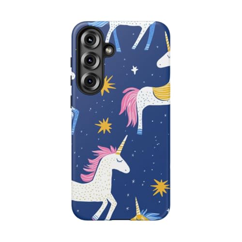 Coque Samsung S25 Plus licorne mate bleue, le cadeau idéal pour personnaliser son téléphone