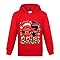 NAISISI 67 Christmas Hoodies Kids Christmas Jumper Boys Girls Santa Says Six Seven long sleeves 6 7 Sweatshirt (Red-150cm)