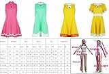 PAINEOMN Princess Cosplay Costume Women Princess Tennis Dress with Crown Earrings Adult Halloween Suit M - Image 6