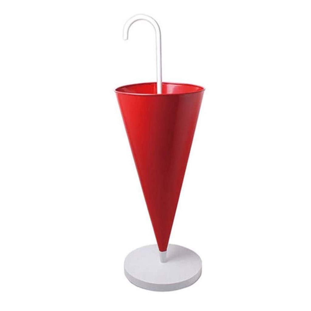 KLerDH Umbrella Stand, Commercials ，Metal Stand ，, Screen Bucket Storage Holder for Rack(Rosso)