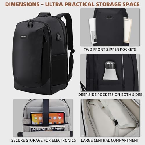 Vacuum Backpack Travel Seal Compression: Vacpack with Electric Air Pump - Carry on Expandable Pack System for Laptop Hiking Traveling Business Water Resistant Black4