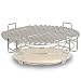 Produktbild BBQ-Toro Flexibles Kochsystem für Kamadogrill Ø 39 cm | Edelstahl Grillaufsatz 3 Ebenen mit Grillrost und Pizzastein | Kamado Zubehör, Keramikgrill Zubehör, Grillroste, Grillzubehör