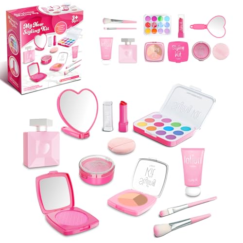 Fake Makeup Kits for Girls Toys 3 4 5 Years Old, Pretend Makeup Toys for Girls Birthday Gifts 3-5 Years Old