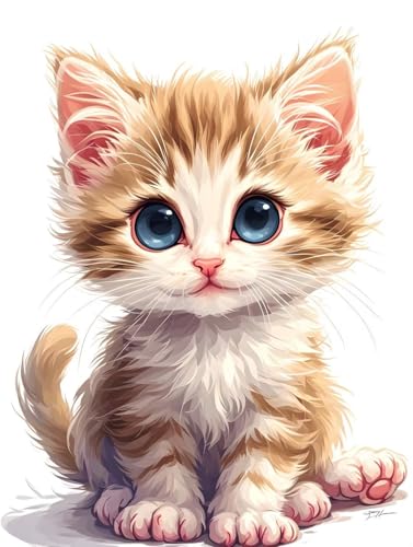 Point de Croix Cristal Anti-Stress : Peinture Diamant Adulte Chats 70x100cm