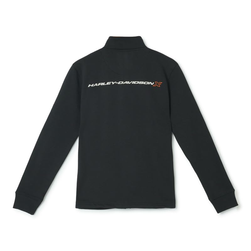 Image of HARLEY-DAVIDSON X Layers Edge Men's Full Sleeve Urban Zipper Sweatshirt | Cotton Blend with Minimal Detailing | High Neck