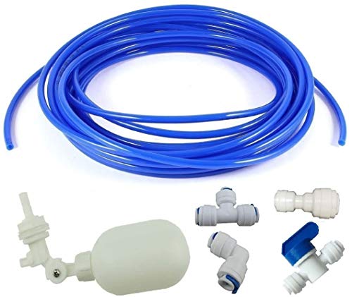 1/4 inch Tube Float Valve Kit for RO Water Reverse Osmosis System water filter Push in to Connect Pipe Hose Tube Fittings CCK tube(ball valve +L+15 feet pipe) (blue) by Liimevvon - Used condition - US$8.83