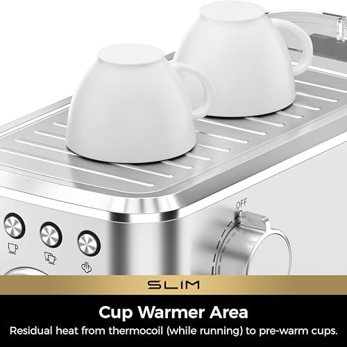 CHULUX Slim Espresso Machine with Milk Frother for Home Cappuccino & Latte — view 5