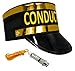 Train Engineer Conductor Hat Plus Whistle Fancy Holiday Costume Accessory