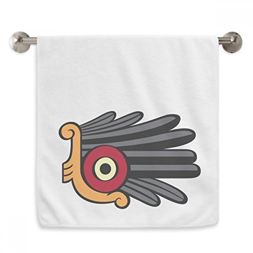 Serviette moelleuse blanche 13x29 design diadème indien - 2