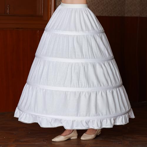 Cotton Hoop Petticoat Skirt For Women Under Dress A-Line Crinoline Bridal Wedding Dress Ball Gown2
