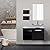 YOURLITE 28" Wall Mounted Bathroom Vanity Modern Lavatory Wood Cabinet with Mirror Silver Boat Tempered Glass Sink Combo Vanities Set