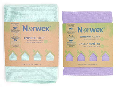 Norwex Basic Package - Microfiber - Glass Window Cleaning Cloth and Household Enviro Dusting Cloth Colors May Vary - Image 3