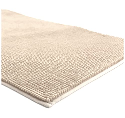 heimtexland ® Badvorleger Chenille Super Flauschig Saugstark Badteppich Badematte Ökotex Typ771 Beige Set 45x50 / 50x80… – Bild 4