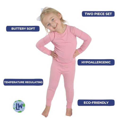 Soft Viscose from Bamboo Toddler Pajamas – 2-Piece Snug-Fit Pajama Set for Boys & Girls2