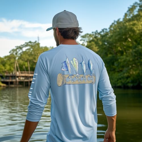 Palmyth Mens Fishing Shirts Sun Protection T-Shirts UV UPF 50+ Long Sleeve Rash Guard Tee4