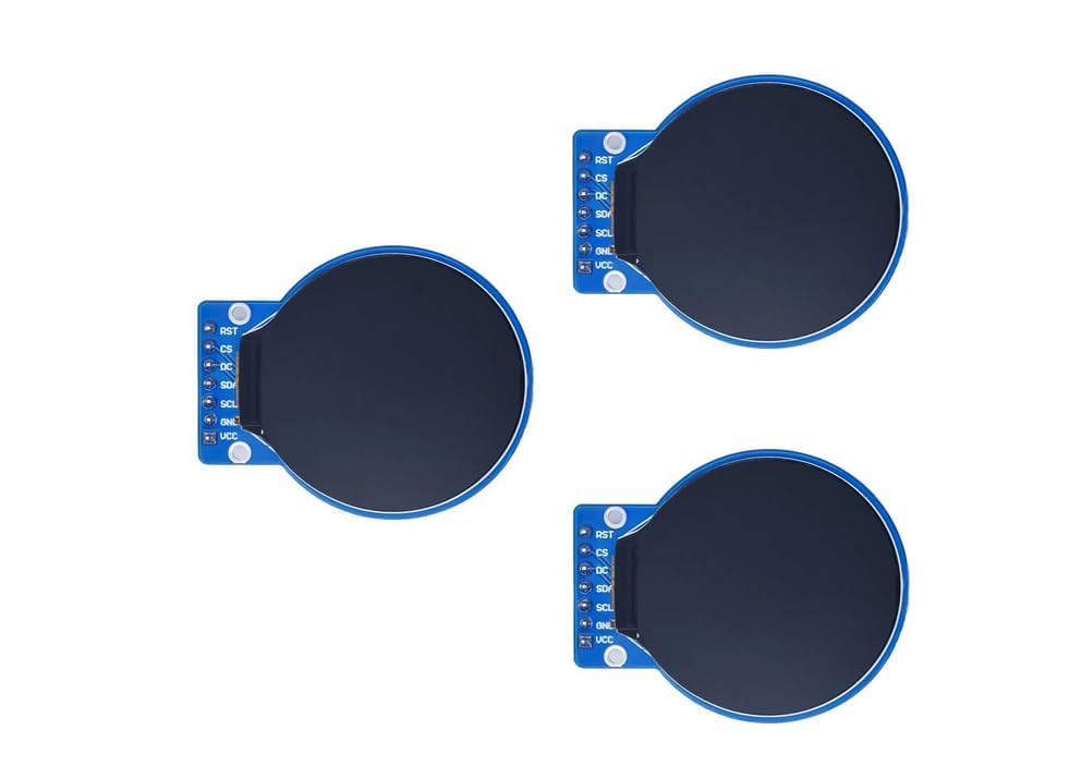 Podazz3Pcs 1.28 Inch HD IPS Color TFT LCD Display Module 240 * 240 HD IPS Full-Color RGB
