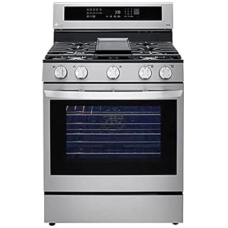 LG 5.8 cu. ft. Smart Wi-Fi Enabled True Convection InstaView Gas Range Oven with Air Fry in Printproof Stainless Steel