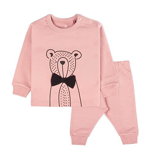 Image of ARIEL Baby Boys & Girls Cotton Fleece Pajama Set /Clothing Sets - Unisex Winter Clothing Sets Full Sleeve T-Shirt & Pant (Pink, Newborn)