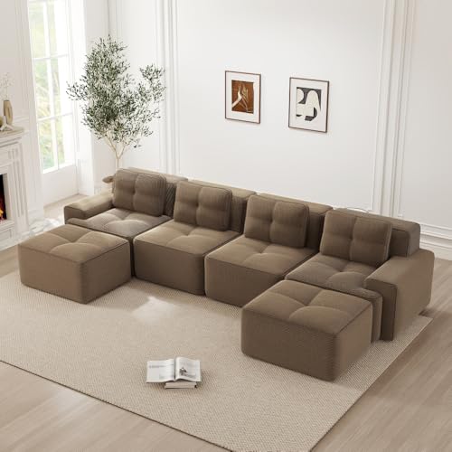Sofá de esquina U de 4 plazas sofá modular