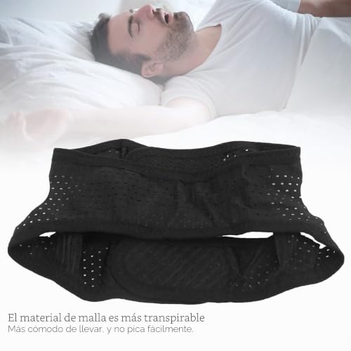 Miniatura 3 de Bigking Correa De Barbilla Para Usuarios De Cpap, Correa De Soporte De Mandíbula Antironquidos Para Detener El Ronquido Correa De Barbilla Para La Corrección De La Respiración Bucal Negro
