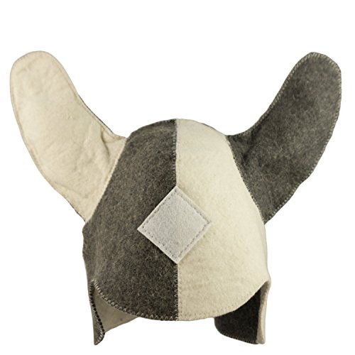 DIYer - Sombrero para sauna - sombrero motivo'vikingo' - 100% algodón - gorra de fieltro para sauna