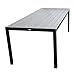 Produktbild Wohaga Exklusiver Gartentisch mit Polywood Platte Silbergrau 205x90cm Aluminiumrahmen Schwarz