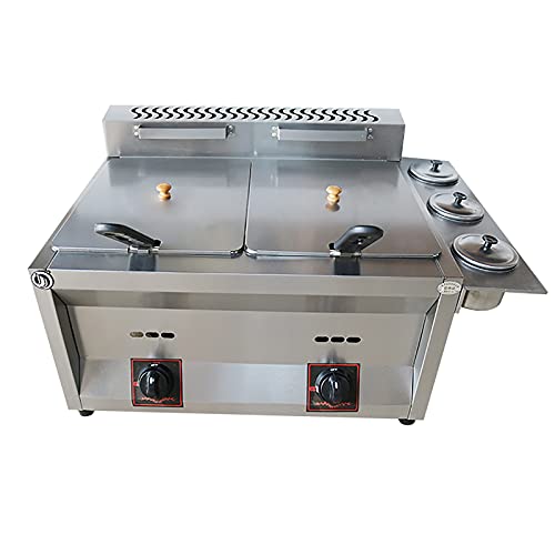 Con più serbatoi di olio singoli, ciascuno con una manopola di controllo del fuoco separata, puoi preparare ingredienti diversi regolando diversi livelli di potenza di fuoco, il che può aiutarti a ottenere più cibo allo stesso tempo.