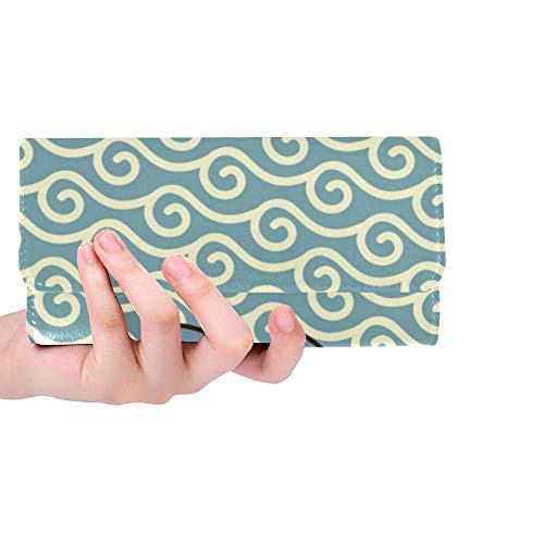 Preisvergleich Produktbild Einzigartige Blaue Karikatur-Haifisch-Frauen-dreifachgef... Mappen-Lange Geldbeutel-Kreditkarte-Halter-Fall-Ha...