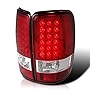 SPEC-D TUNING Red Clear Lens LED Tail Lights Compatible with Chevy Suburban Tahoe GMC Yukon XL Denali 2000-2006 L+R Pair Taillight Assembly