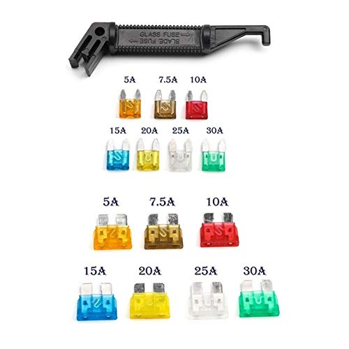 Fusibles para coche y moto kit de 242 unidades tipo mini y estándar de 5A a 30A 3