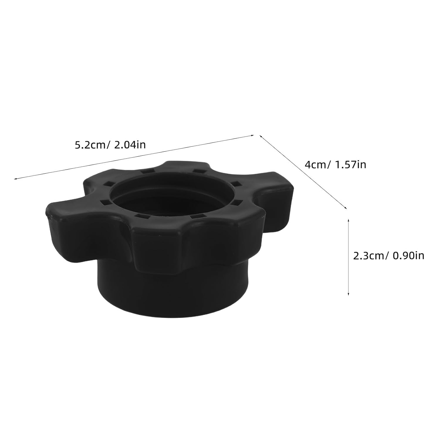 KALLORY 8pcs Black Dumbbell Nut Spinlock Collar for 1 Inch Standard Barbells, Pe Material, Secure Weights for Dumbbell and Barbell in High Intensity Settings
