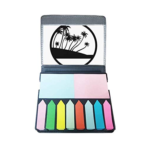 Plante de plage marqueur de page motif noix de coco noire