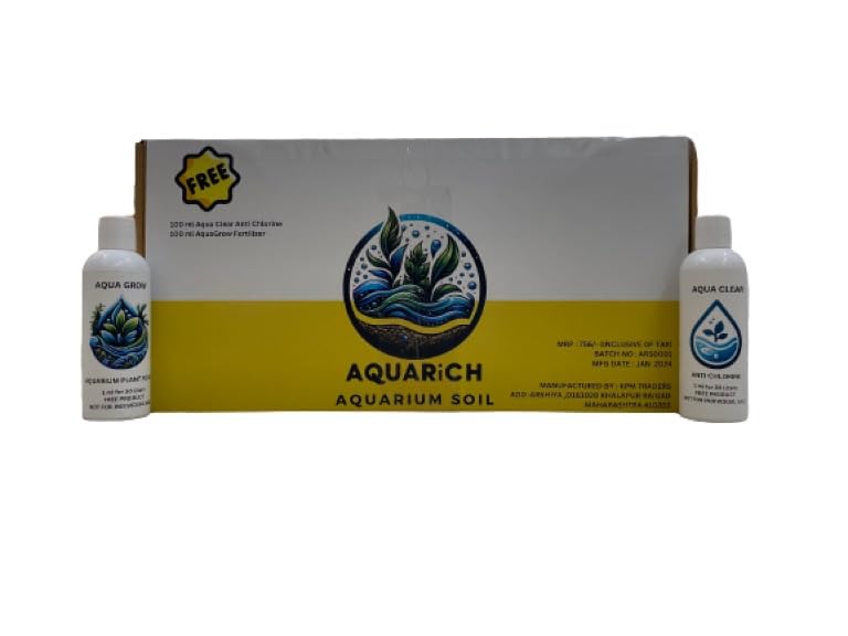AQUARICH Aquarium Soil 3 Kgs (Made in India) with Free 2 Liquids 100 ML Each (B0D375X5FT) Amazon Price History, Amazon Price Tracker