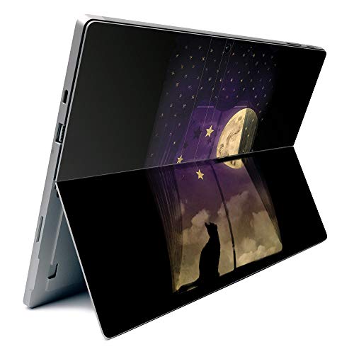 Image of MightySkins Carbon Fiber Skin for Microsoft Surface Pro 7 - Cat Dream | Textured Carbon Fiber Finish | Easy to Apply, Remove, and Change Styles | Made in The USA