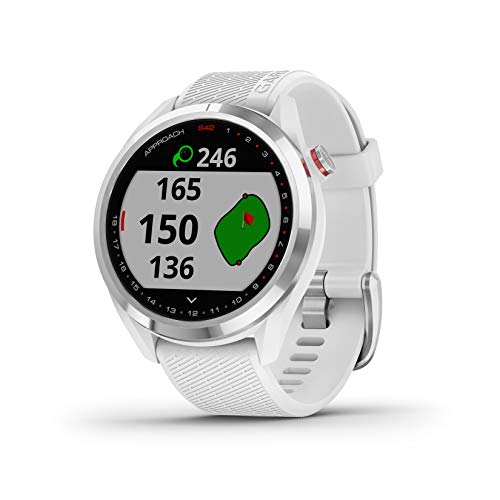 GARMIN S42 GPS DE Golf, Adultos Unisex, Silver/White, 43,4 x 43,4 x 11,7 mm