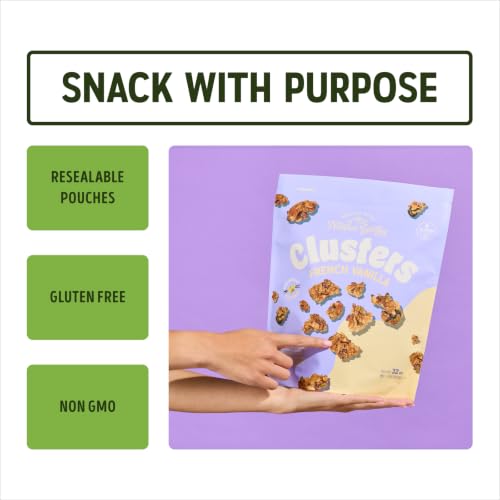 Image of Nature's Garden French Vanilla Clusters, 32oz Pouch - Chunky Nut, Seed & Cherry Snack Bites - Gluten-Free, Kosher, Nutrient-Dense Crunchy Treats for Adults & Kids
