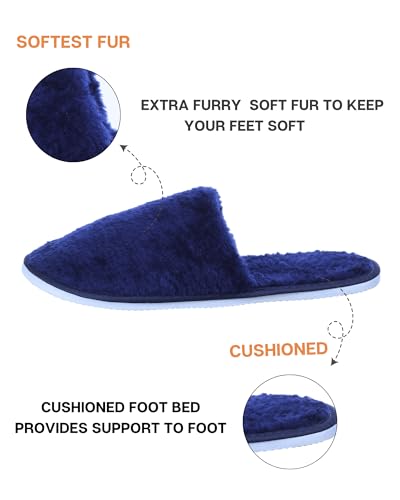 Image of Premium Fur Home Slippers For Women & Men For Winter Capet Slippers for Bedroom Indoor Carpet house slides