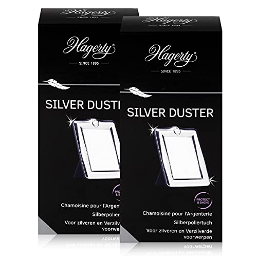 Hagerty Silver Duster Lot de 2 chiffons en coton pour argent 36 x 55 cm