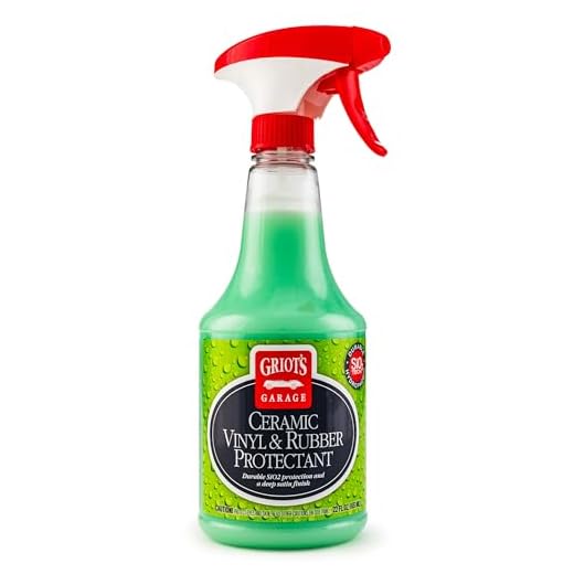 Griot's Garage Ceramic Vinyl and Rubber Protectant for Car Detailing, Restorer and Protectant for Dashboards, Door Panels, Tires, Exterior Trim, Moldings, and More, 10821, 22oz